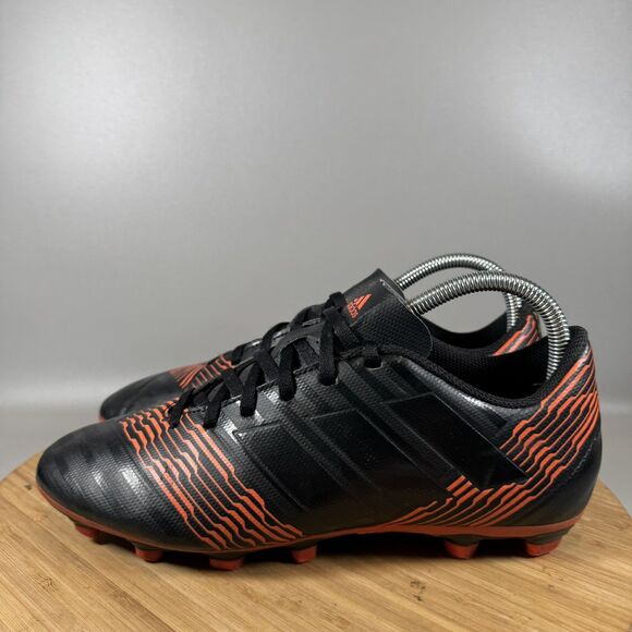 Adidas Men's Nemeziz 17.4 FXG CP9006 Black Solar Red Soccer Cleats Size 7.5 US - Picture 3 of 8